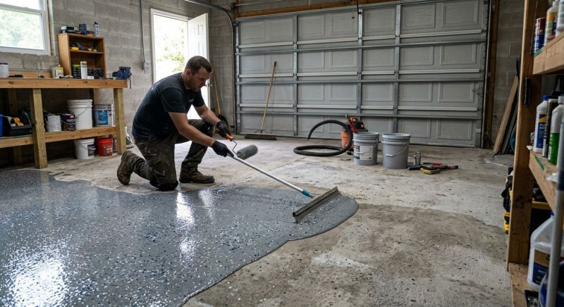 Garage Floor Staining in Loudoun County, VA