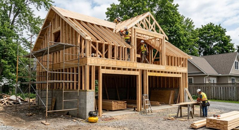 Two Story Garage Construction in Mount Pleasant, SC